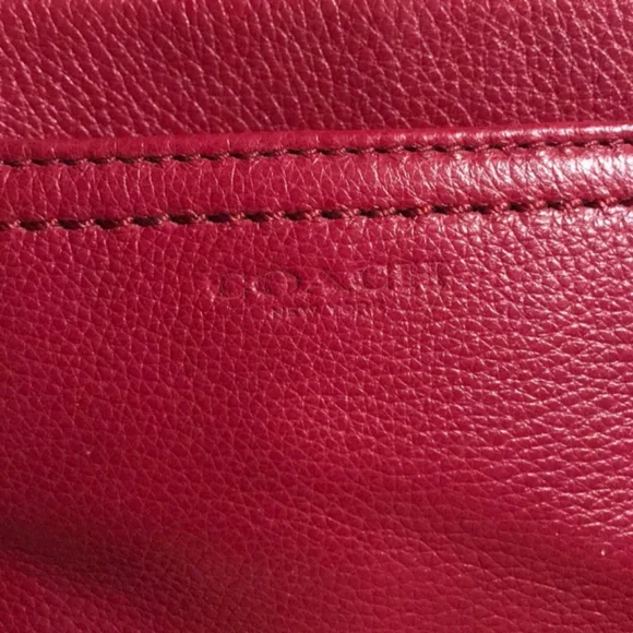 COACH Genuine Leather Large Clutch Wristlet